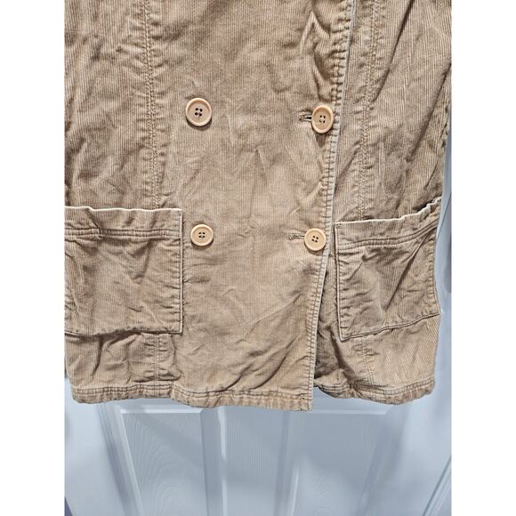 Vintage Abercrombie & Fitch Corduroy Tan Double Breasted Jacket Coat Size XS - Picture 4 of 9